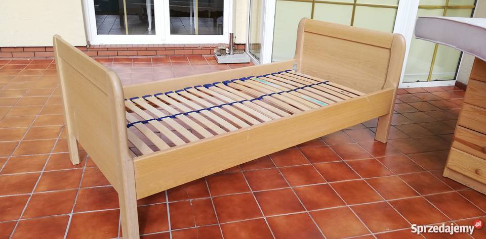 Łóżko kompletne materac 100x200 stelaż rama dno Sulbiny