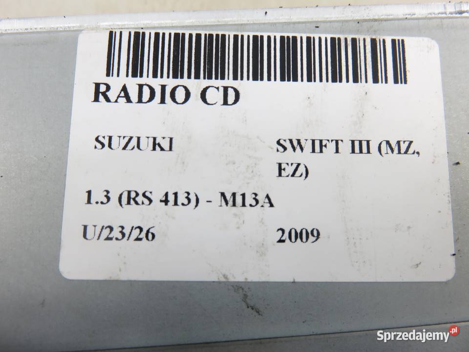 RADIO SUZUKI SWIFT MK6 3992066J10000