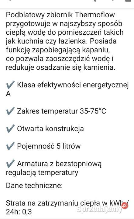 Zestaw podgrzewacz wodybateria zlewozmywakowa Wałbrzych sprzedam