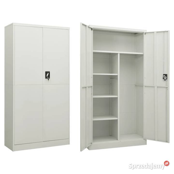 vidaXL Szafa zamykana na klucz jasnoszara Warszawa