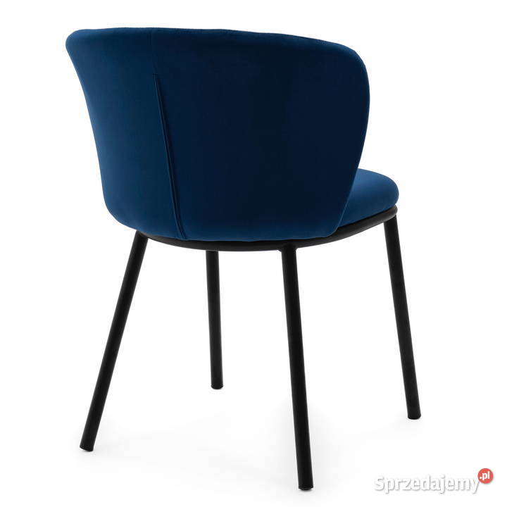 Granatowe Krzesło Tapicerowane Bari Wysyłka 24H wielkopolskie Tarchały Małe