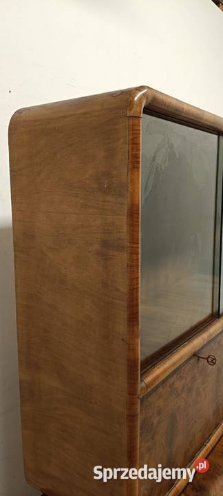 kredens witryną biblioteka art deco orzech lata Kredensy i witryny Radomsko
