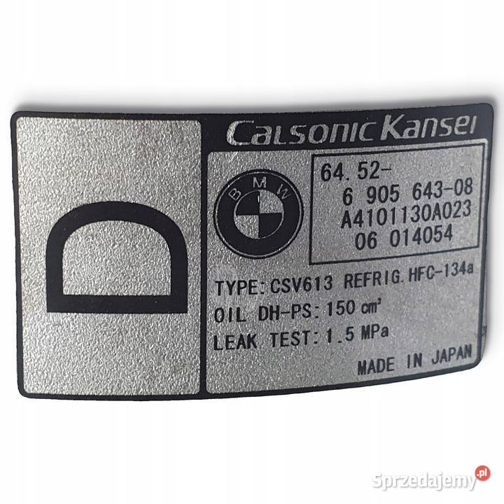 SPRĘŻARKA KLIMATYZACJI BMW X3 E83 20 D 6905643 Chełm