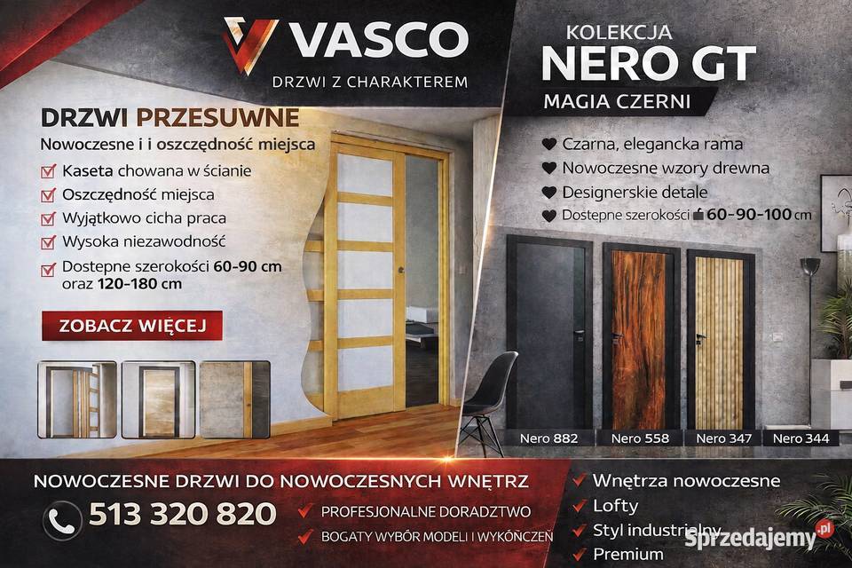 Drzwi wewnętrzne VOSTER DRE ERKADO INTENSO