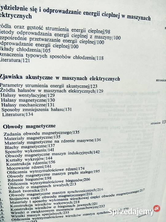 Konstrukcja maszyn elektrycznych książki Warszawa sprzedam