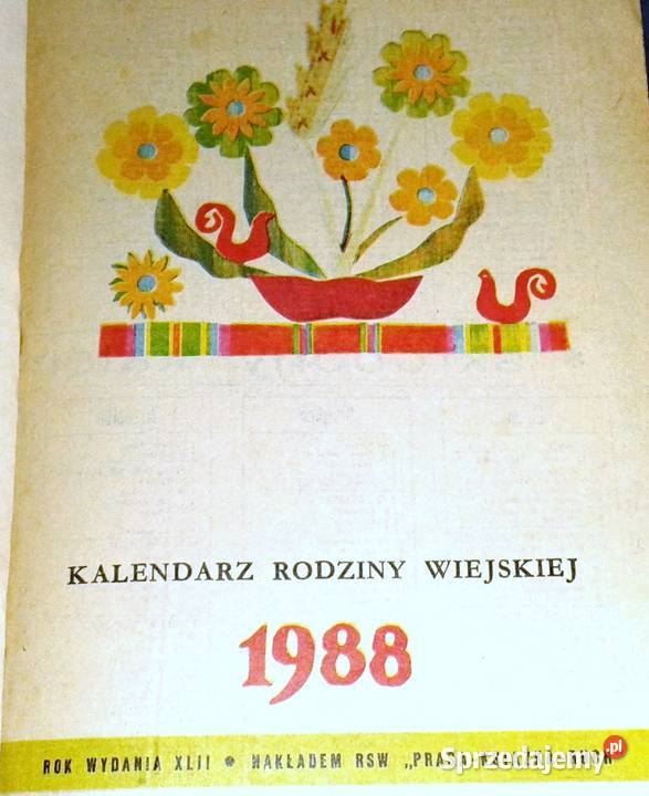 Poradnik rolnika i pszczelarza kalendarz na 1988 miękka Chełm