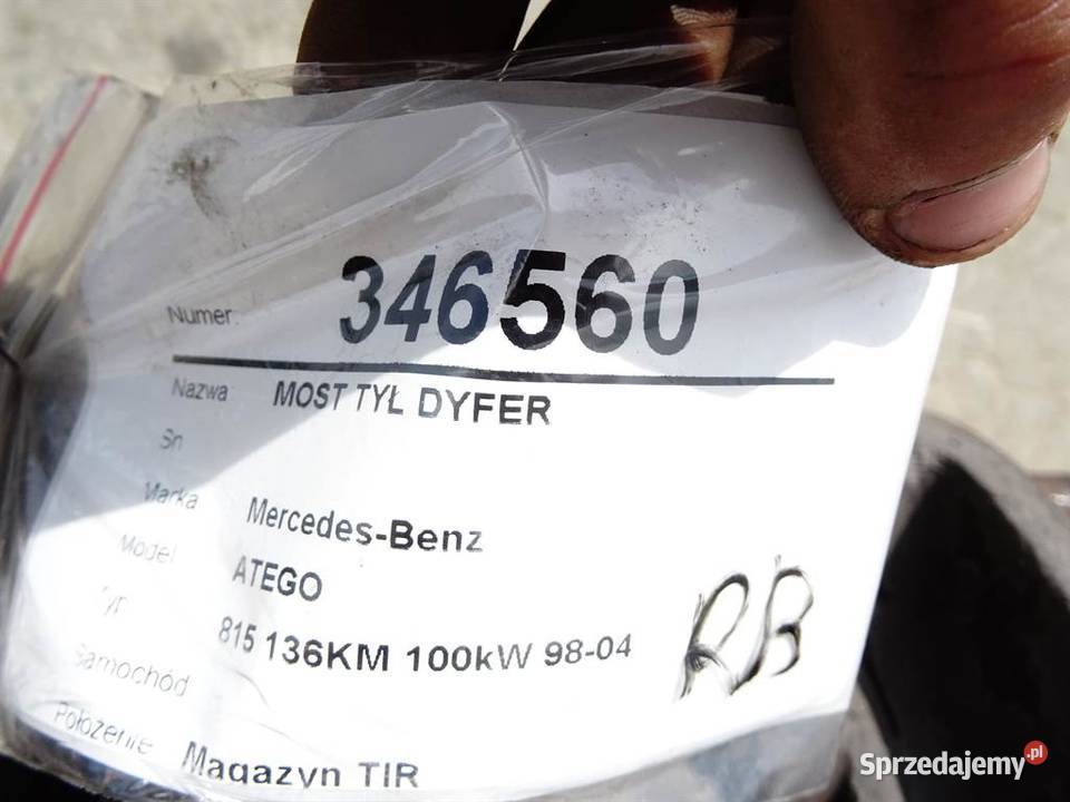 MOST TYŁ DYFER MERCEDES ATEGO 43 152156 9804 Van