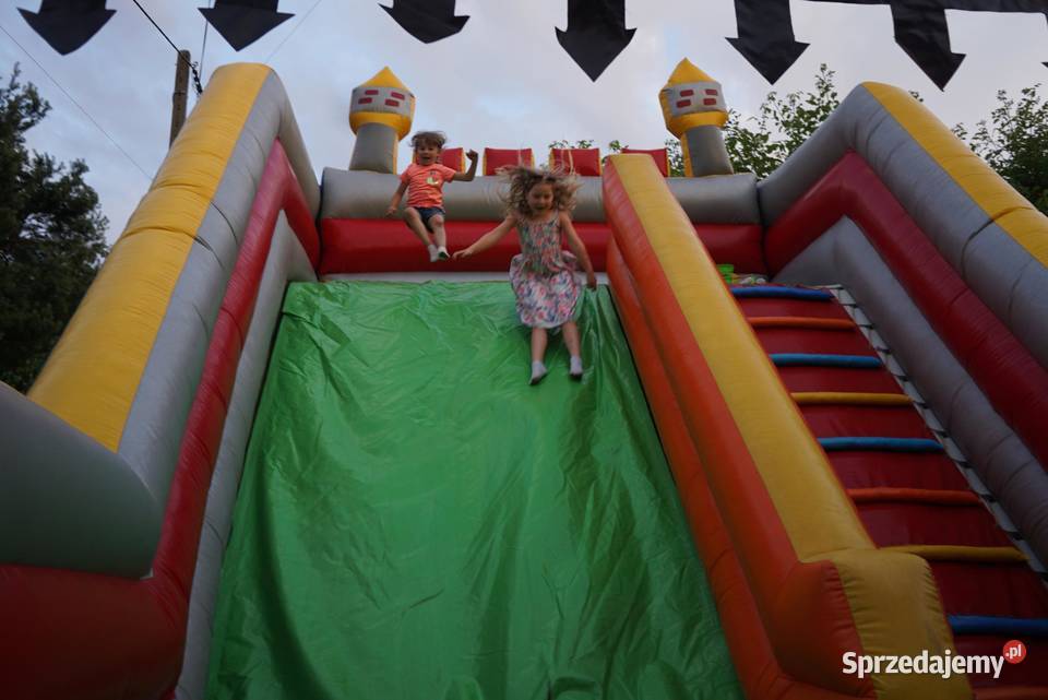 Zjeżdżalnia dzieci zamek dmuchany trampolina Wieliczka obsługa imprez