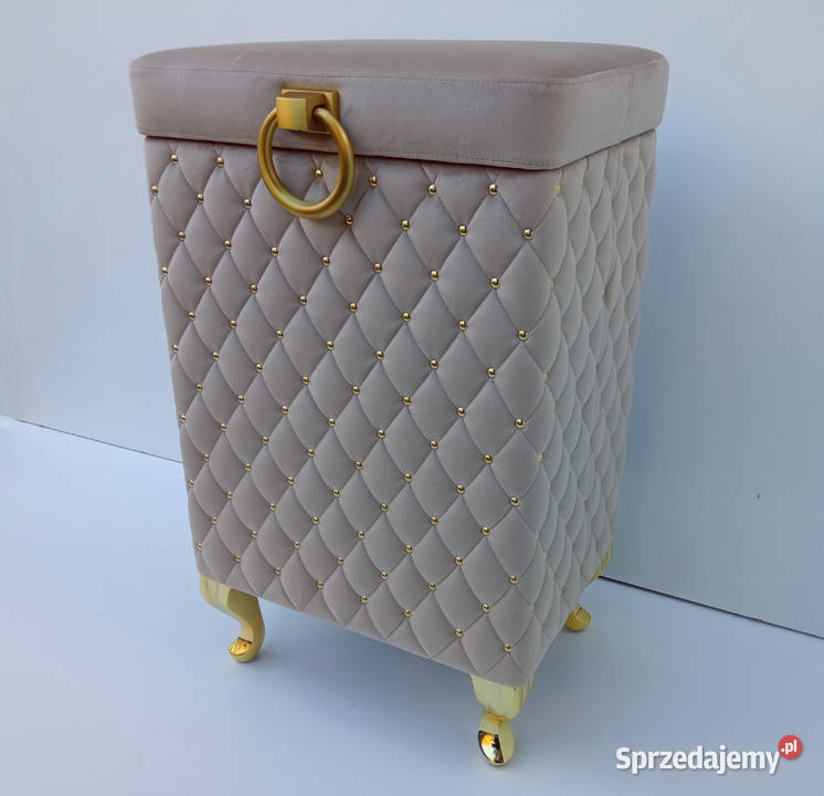 Kufer kosz na pranie bieliźniak Glamour beżowy