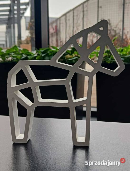 Dekoracja drewniany ażurowy konik biały mazowieckie