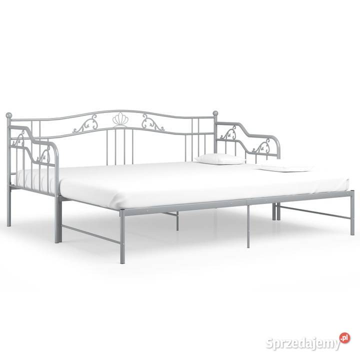 vidaXL Sofa z wysuwaną ramą łóżka szara mazowieckie Warszawa sprzedam