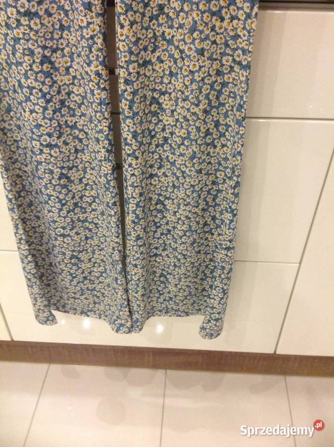 Spodnie Letnie Dzwony Damskie HOUSE S Kwiatki Nowa Sól