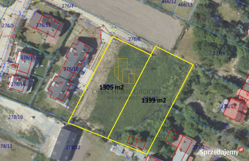 Żerniki Wrocławskie działka budowlana 1305 m2