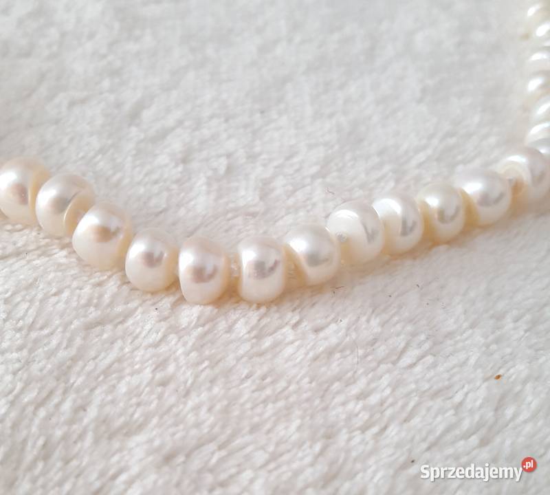 Naszyjnik kolia z pereł perły białe prawdziwe zachodniopomorskie sprzedam