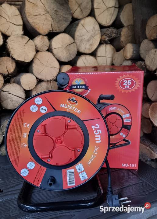 Przedłużacz 25m plastikowy bęben Łódź