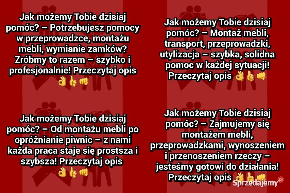 Mocna Ekipa Zero stresu Przeprowadzka Transport