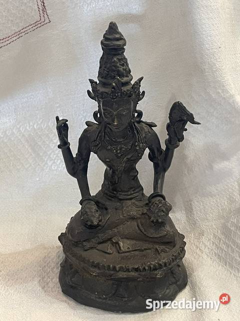 Figurka bóstwa orientalnego z brązu wieloręka Kraków