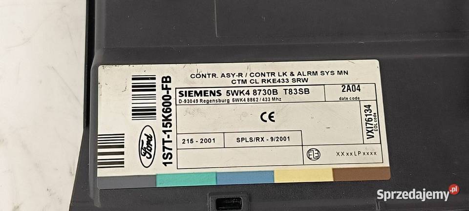 MODUŁ FORD FOCUS MK1 5WK48730B osobowe Lipno