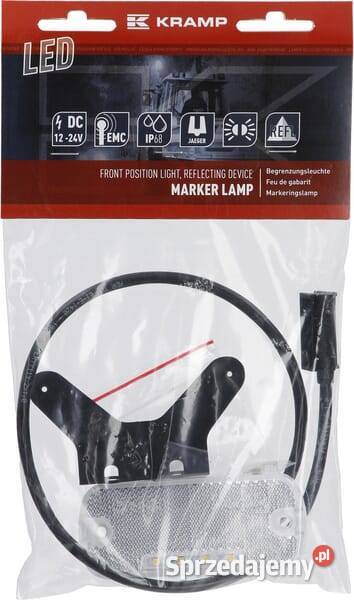 Lampa obrysowa LED prostokątna 1224V z wtyczką Kamionna