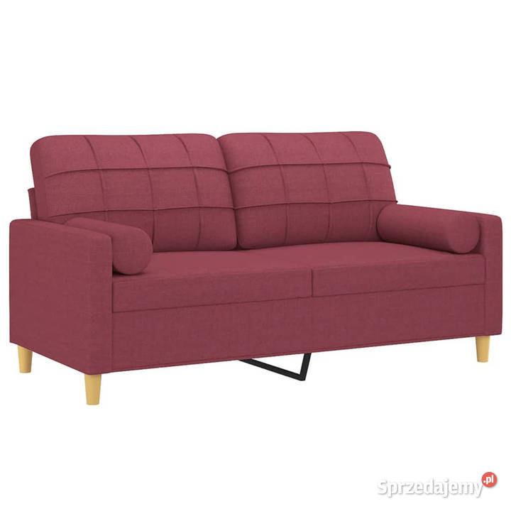 2osobowa sofa z poduszkami winna czerwień 140 mazowieckie Warszawa