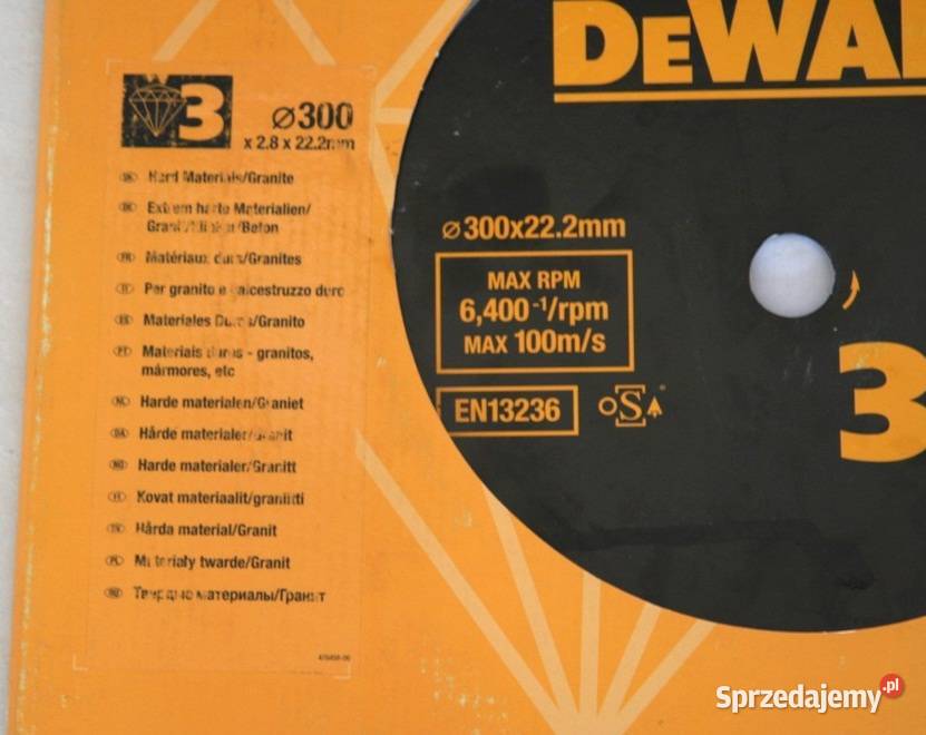 DEWALT DT3765 TARCZA 300mm TARCZA DO GRANITU Gaszowice sprzedam