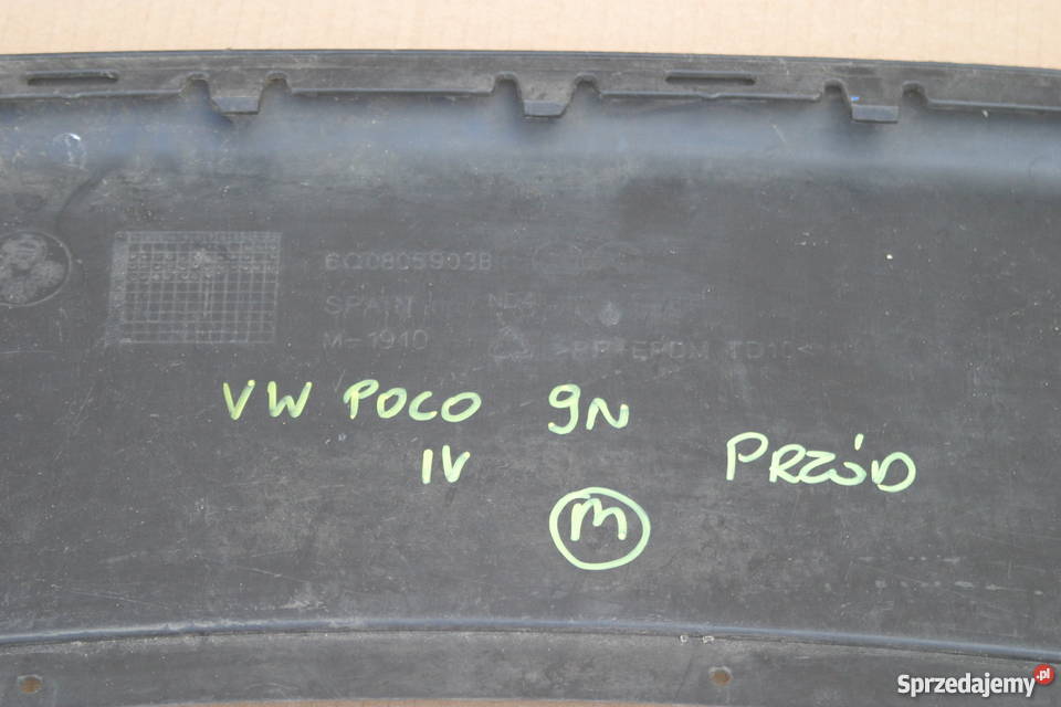 VW POLO IV DOKŁADKA ZDERZAKA PRZÓD PRZEDNIA Bieleń