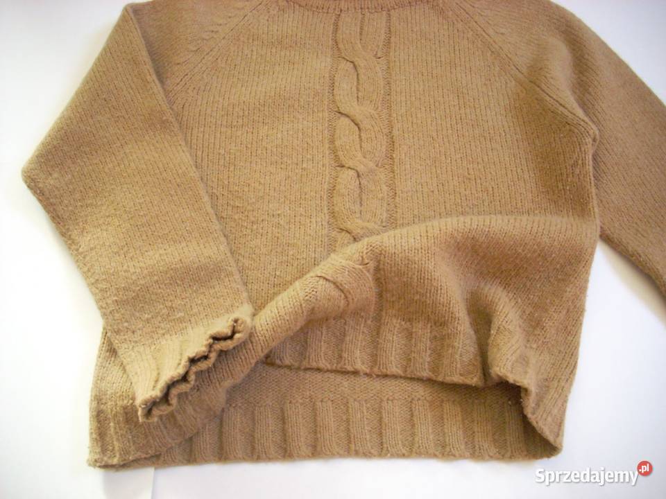 Karmelowy Ciepły sweter Golf 36 38 Rozmiar 36(S)