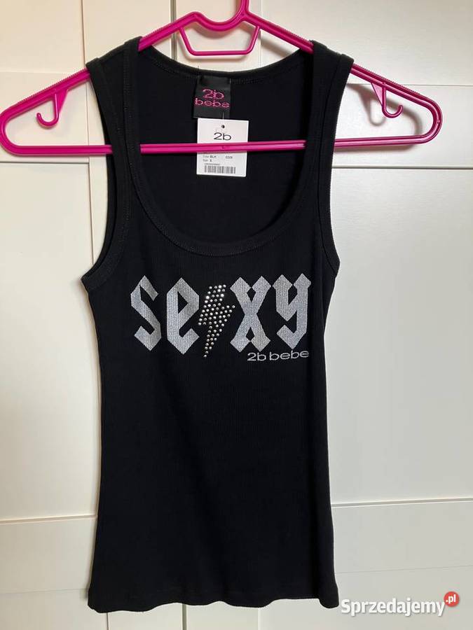 Nowy top bluzka sexy Bebe czarny USA bawełna Topy i koszulki podkarpackie Nisko