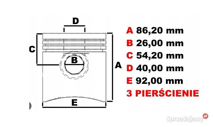 Zestaw tłok pierścienie STD 04174711 04174717 Tyczyn