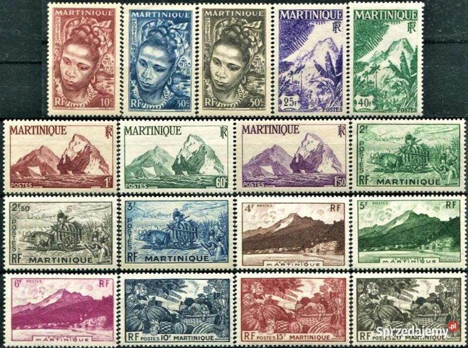 MARTYNIKA 1947 zbiorek 5 serii MNH WYSYŁKA Filatelistyka Człuchów