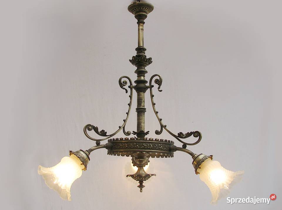 Żyrandol Lampa Francuska Mosiądz Paris Pozostałe Szczecinek