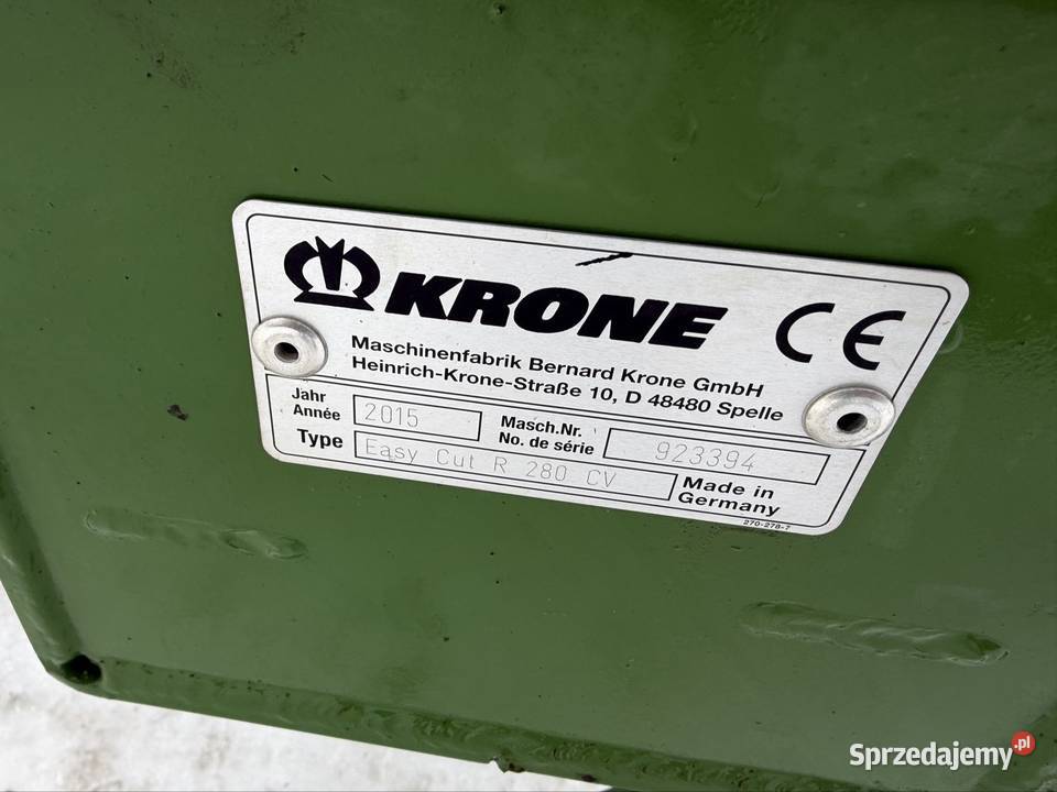 Kosiarka dyskowa Krone R 280 CV 2015 r 28metra mazowieckie