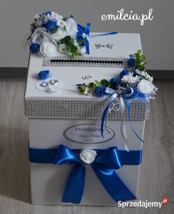 Duże Pudełko na koperty Skarbonka kolor Biel Pozostałe lubuskie