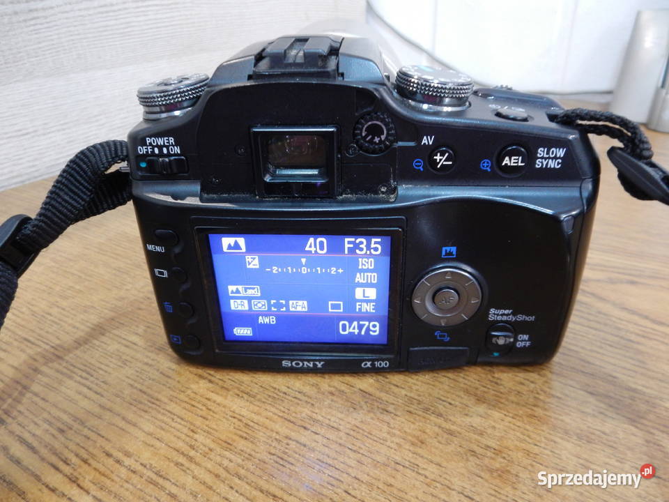 Aparat Sony DSLRA100 torba 2 x bateria obiektyw podkarpackie Leżajsk