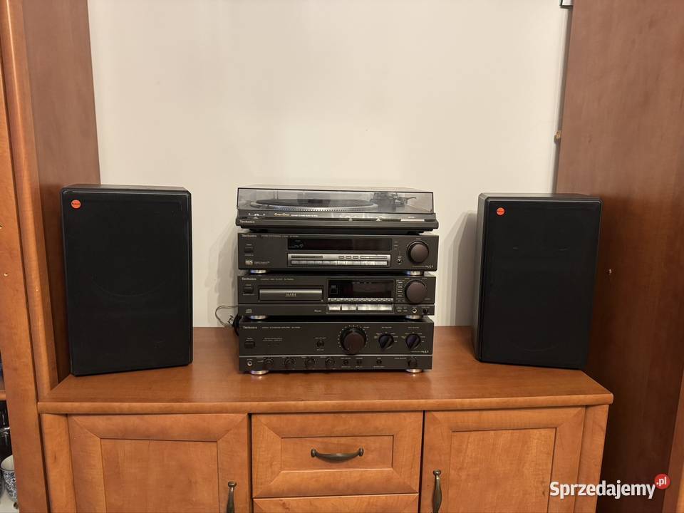 Wieża Technics z głośnikami Grąblin