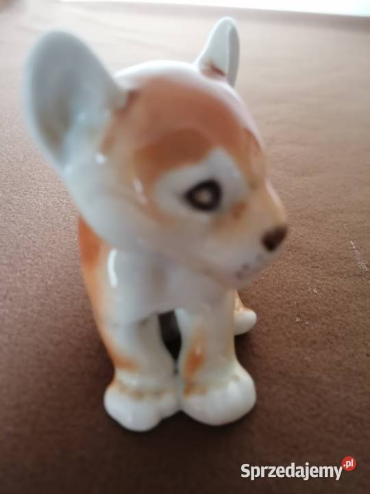 Figurka Porcelanowa LwiątkoRosyjska porcelana Łódź