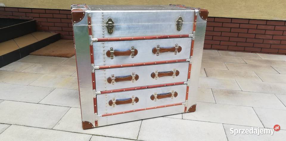 Komoda Aviator skrzynia walizka aluminium szafka Komody Garwolin