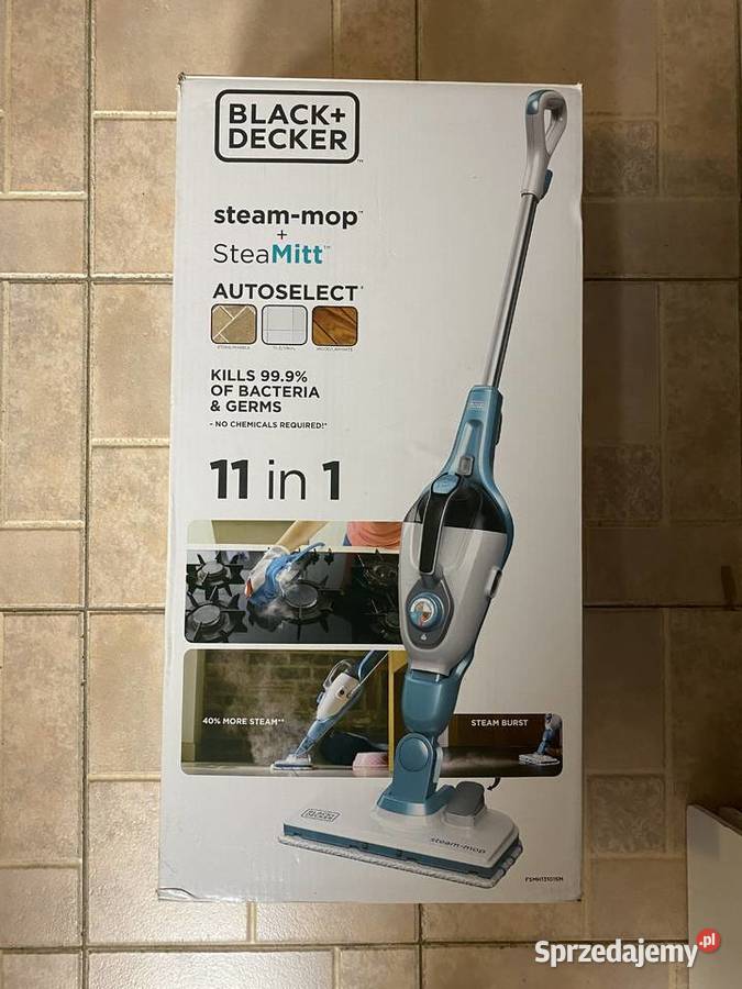 Mop parowy BlackDecker 1300W 11 w 1 z rękawicą Mopy Zielona Góra