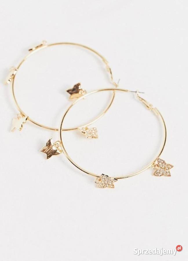 ASOS Duże Bogato zdobione kolczyki koła z Kraków