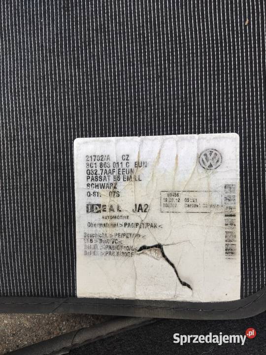 Oryginalne dywaniki welurowe VW Passat B7 Dywaniki Wrocław