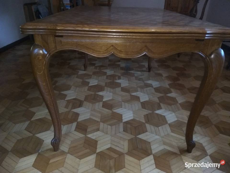 Stół ludwikowski z krzesłami Rębków sprzedam