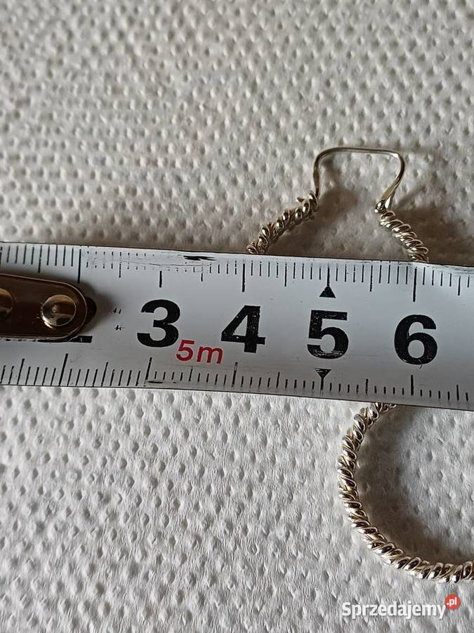 vintage kolczyki kółka srebro Nowy Targ
