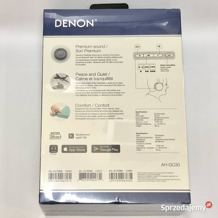 Denon AHGC30BK słuchawki ANC Bluetooth 50 aptX Warszawa
