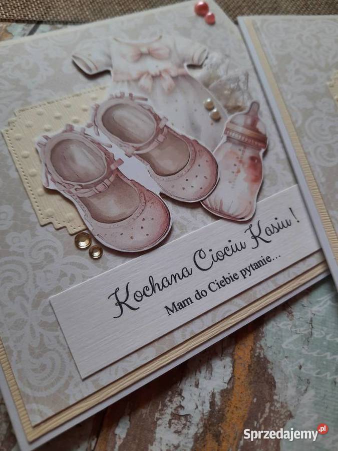 Kartka z zapytaniem o bycie chrzestnym Kartki okolicznościowe Dęblin