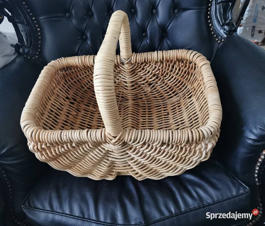 Kosz z uchwytem z wikliny Rattan wiklina