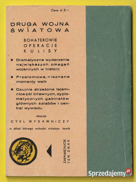 ŻÓŁTY TYGRYS KRYPTONIM T4 1962 Łódź