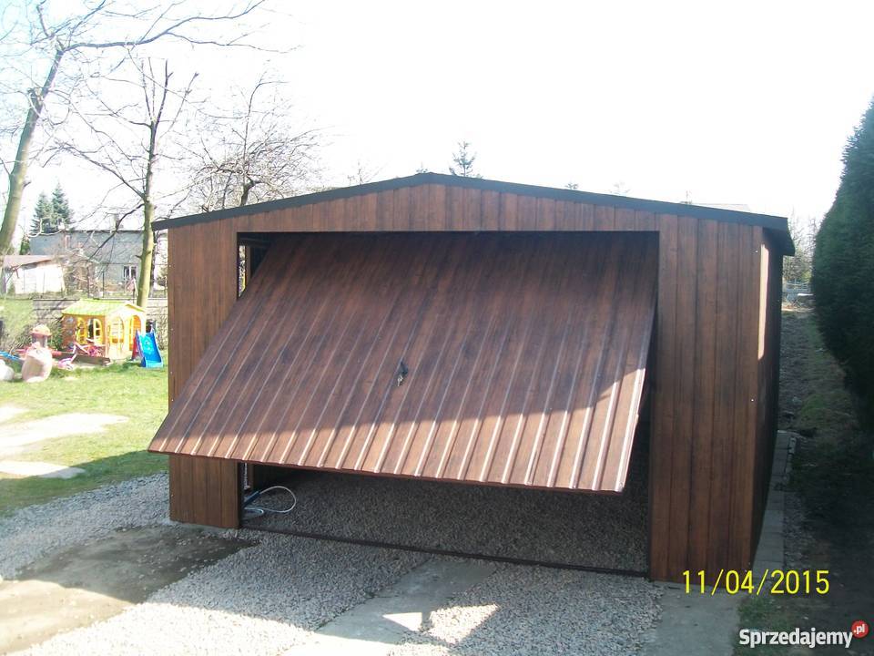 garaż blaszany 6x4 4x6 orzech złoty dąb Limanowa