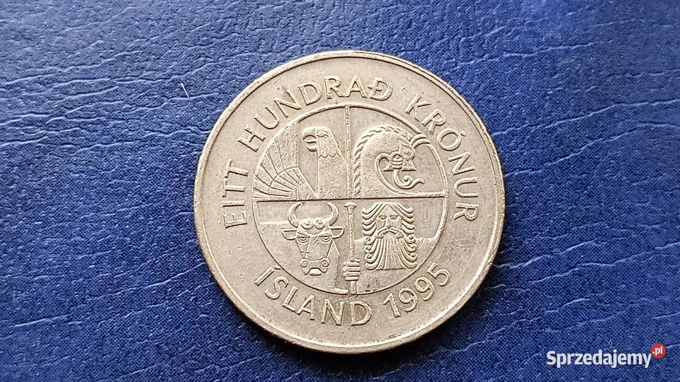 Stare monety 100 koron 1995 Islandia Lesko sprzedam