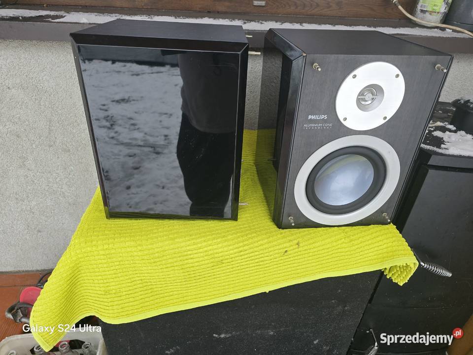 fajne kolumny półkowe philips piano black Chełm Śląski