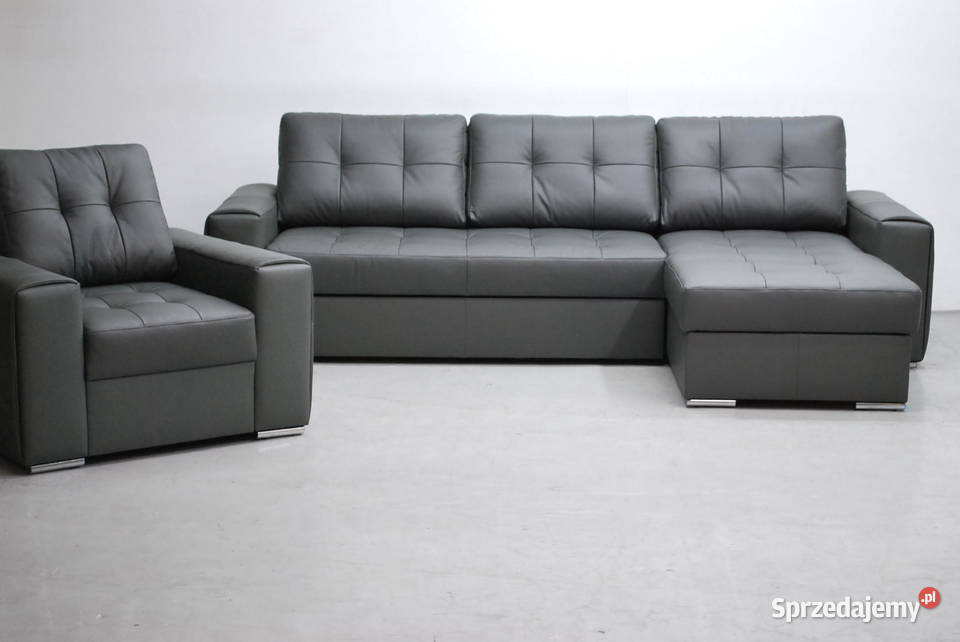 SKÓRA NATURALN NAROŻNIK Z fspania fotel 6492 275cm Dom i Ogród wielkopolskie Poznań